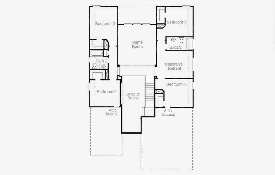 2D floor plan layout for the Granger by Coventry Homes in Highland Village 50' and 55', Georgetown, TX (Image 2). 2D floor plan layout for the Granger by Coventry Homes in Highland Village 50' and 55', Georgetown, TX (Image 2).