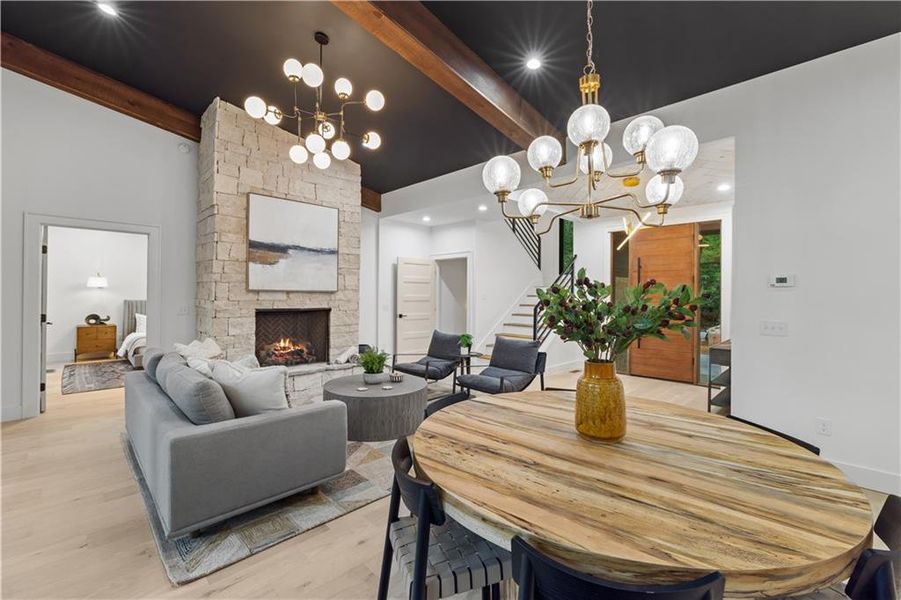 Furnished interior view inside a new home in , Cherry Log (Image 12).