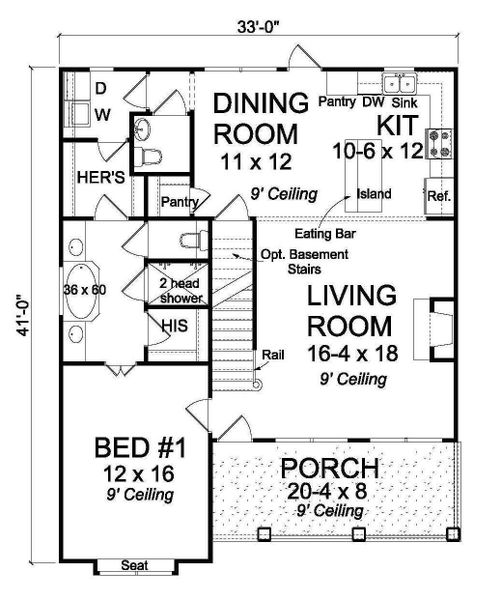 Main Level Floor Plan