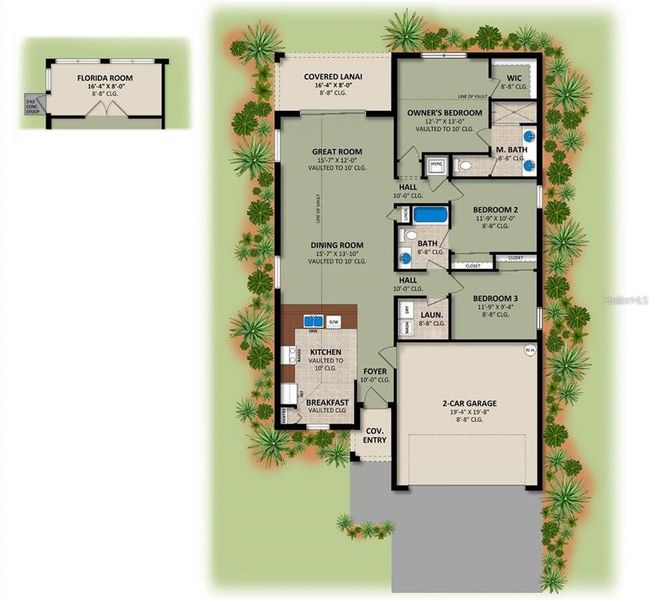2D floor plan layout of this home in , Port Charlotte, FL (Image 3).
