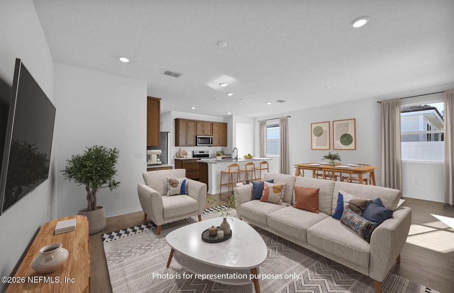 Furnished interior view inside a new home in Murray Farms, Middleburg (Image 11). Furnished interior view inside a new home in Murray Farms, Middleburg (Image 11).