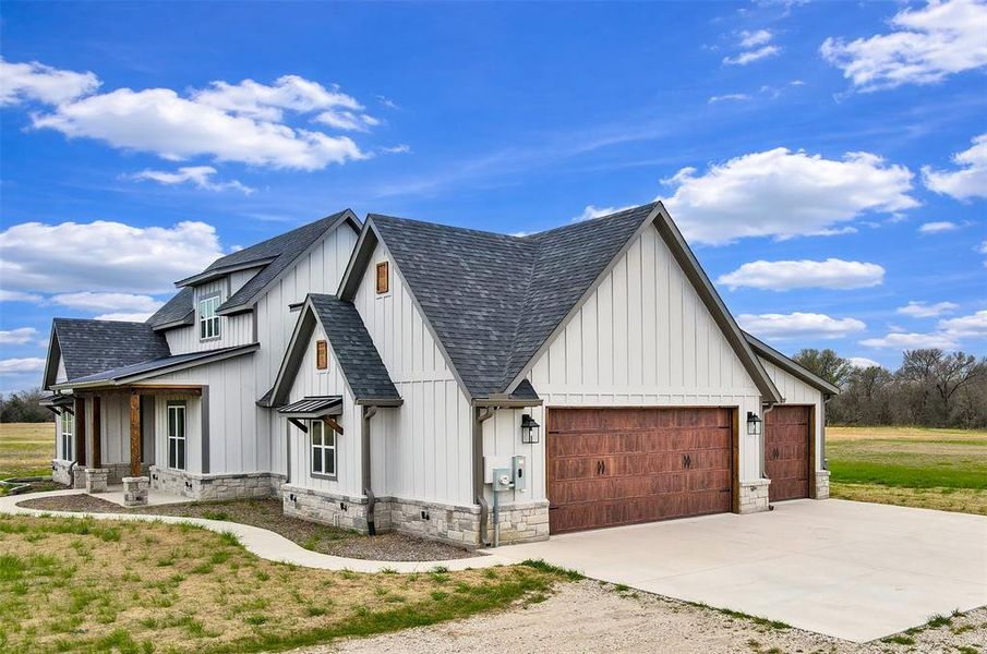 Front exterior of a new home in , Wills Point, TX, highlighting curb appeal (Image 22).