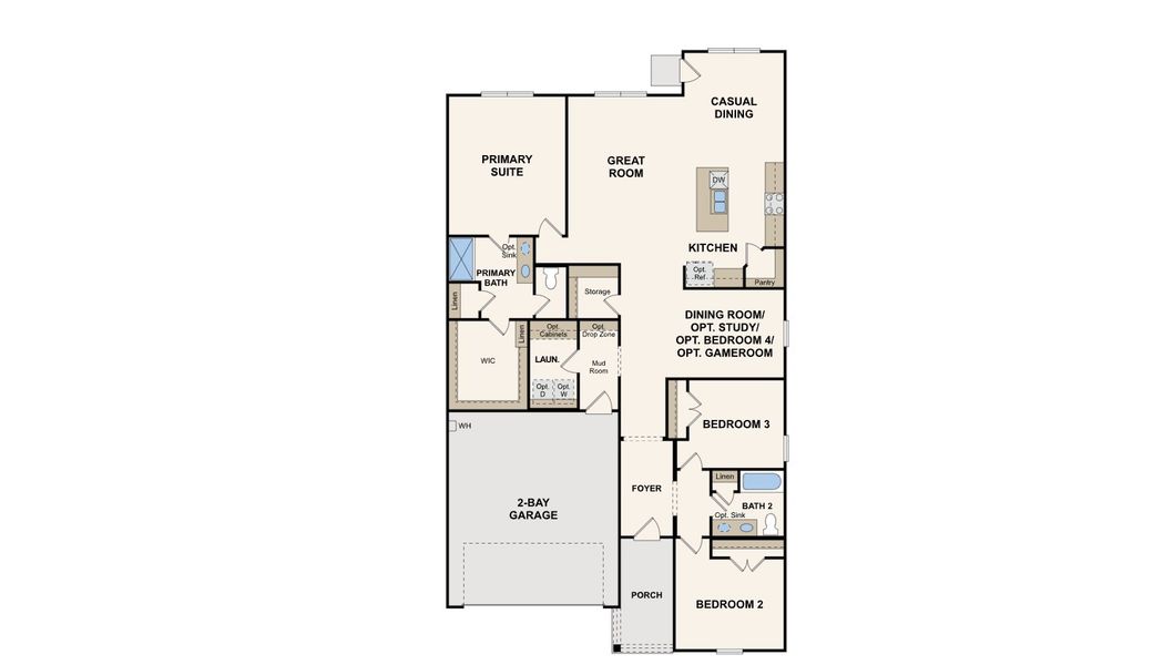 2D floor plan layout for the Davis by Century Communities in Country Creek, Mont Belvieu, TX (Image 1). 2D floor plan layout for the Davis by Century Communities in Country Creek, Mont Belvieu, TX (Image 1).