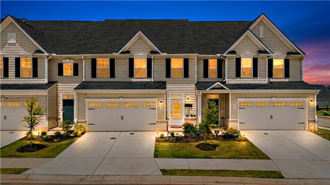 Front exterior of a new home in , McDonough, GA, highlighting curb appeal (Image 21). Front exterior of a new home in , McDonough, GA, highlighting curb appeal (Image 21).