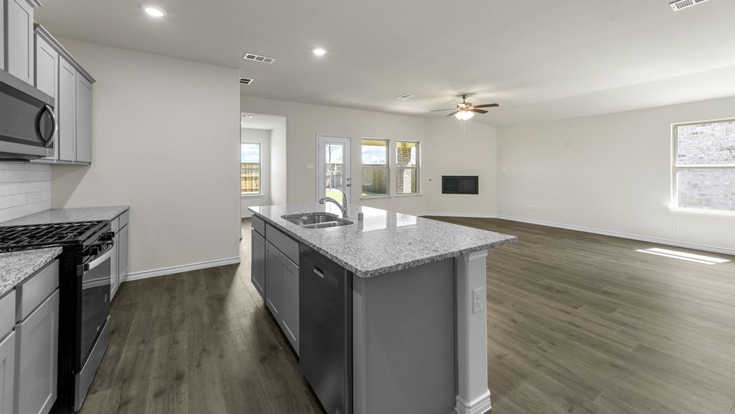 Furnished interior view inside a new home in Liberty Crossing, Royse City (Image 3).