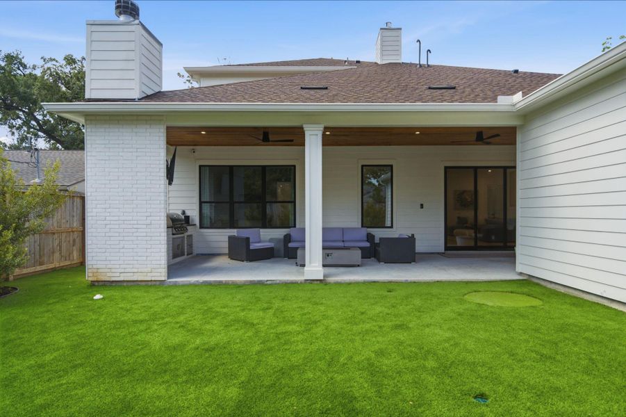 Another view of the outdoor space in the back of the home. Another view of the outdoor space in the back of the home.