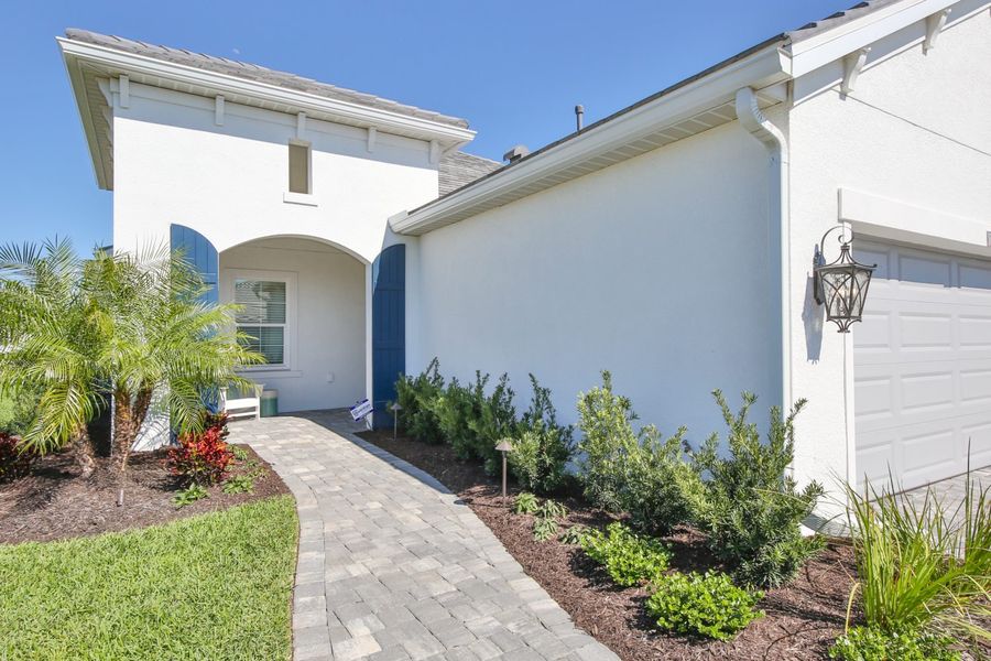 Representative exterior details of a home built from the Sandcastle 2 by Neal Communities in Palm Grove, Bradenton (Image 3). Representative exterior details of a home built from the Sandcastle 2 by Neal Communities in Palm Grove, Bradenton (Image 3).