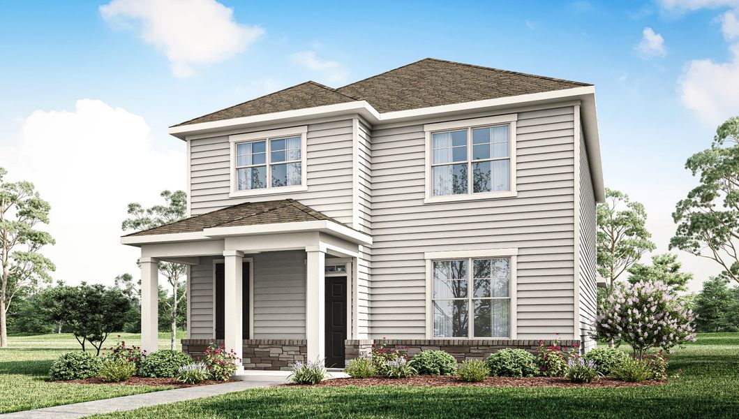 Representative exterior photo of a completed home built from the ALAMOSA by D.R. Horton in Percy Cove, Antioch, TN (Image 2).