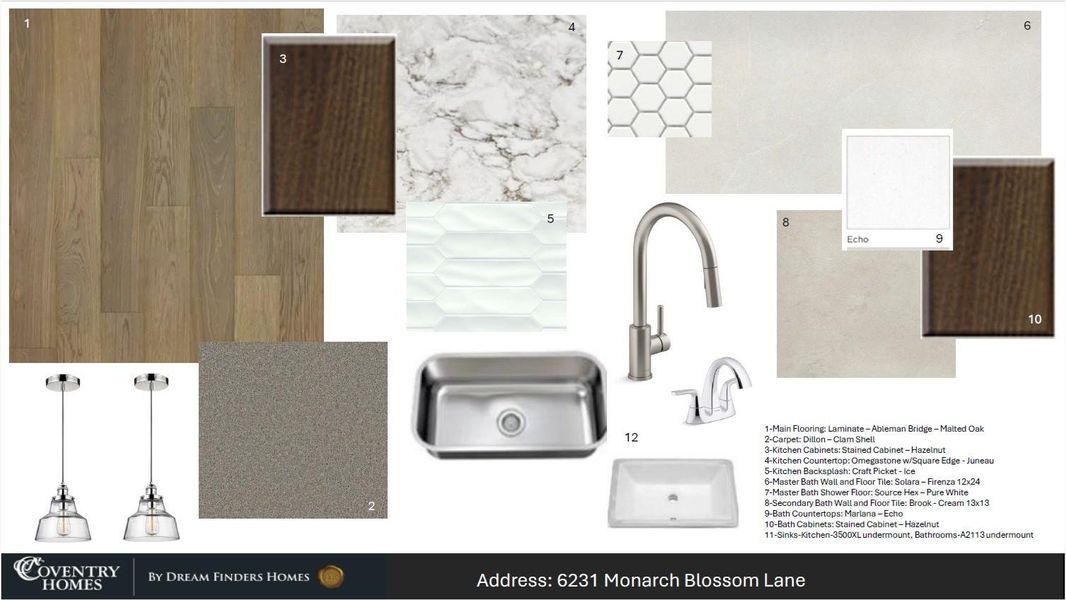 Sample of building materials used in homes in Arabella on the Prairie, Richmond (Image 13). Sample of building materials used in homes in Arabella on the Prairie, Richmond (Image 13).