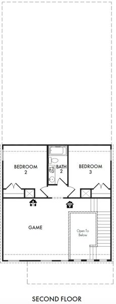 2D floor plan layout for the Marion by Impression Homes in Heartland, Heartland, TX (Image 3).