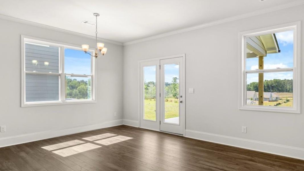 Spacious, unfurnished interior of a new home in Hamptons at Riverwood East, Dallas (Image 60).