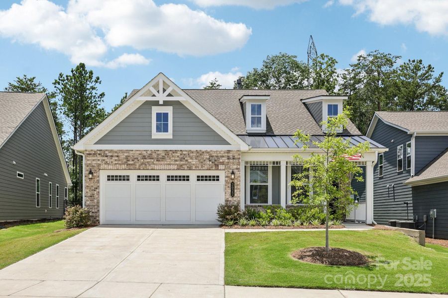 Front exterior of a new home in Handsmill on Lake Wylie, York, SC, highlighting curb appeal (Image 22).