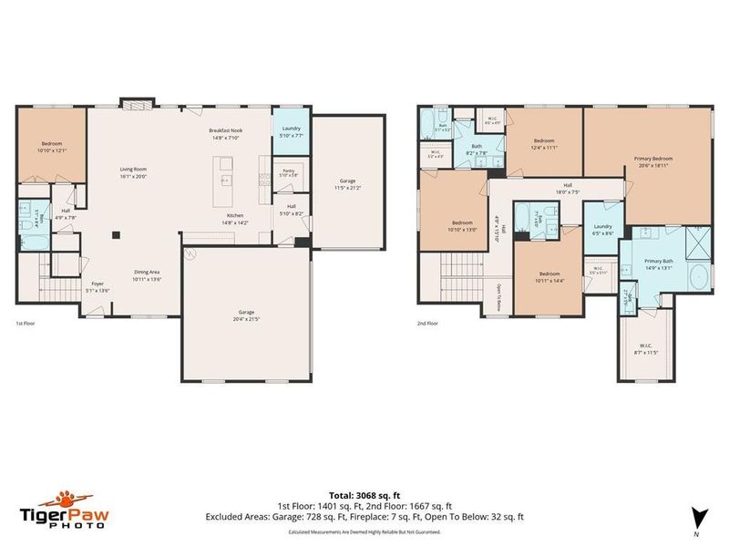 2D floor plan layout of this home in , Ellenwood, GA (Image 5).
