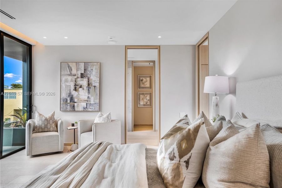 Furnished interior view inside a new home in , Miami Beach (Image 19).
