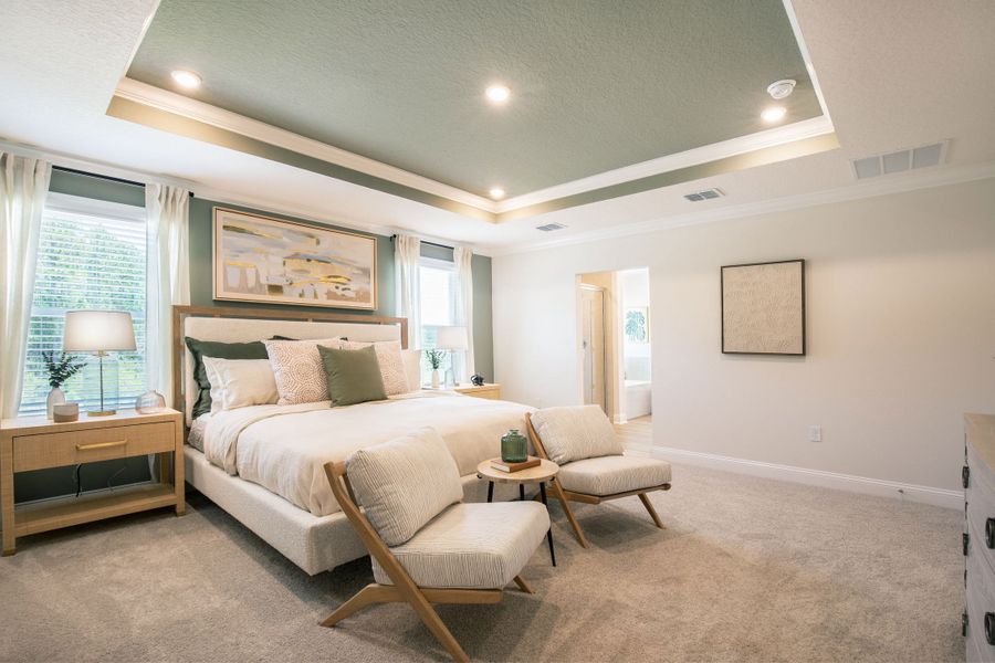 Furnished interior in a model home at Benton Hills in Brooksville (Image 16).