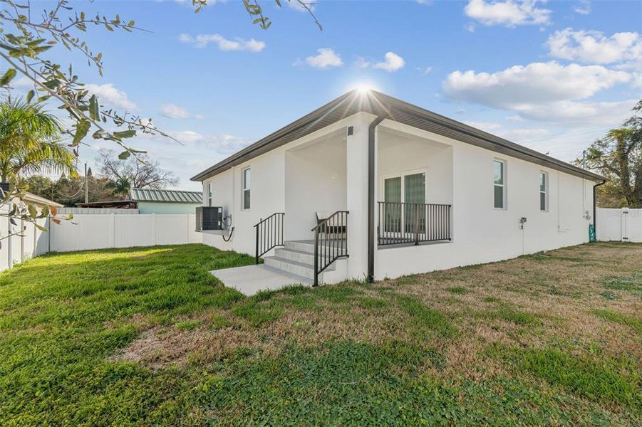 Exterior details and patio area of a home in , Tampa (Image 34).