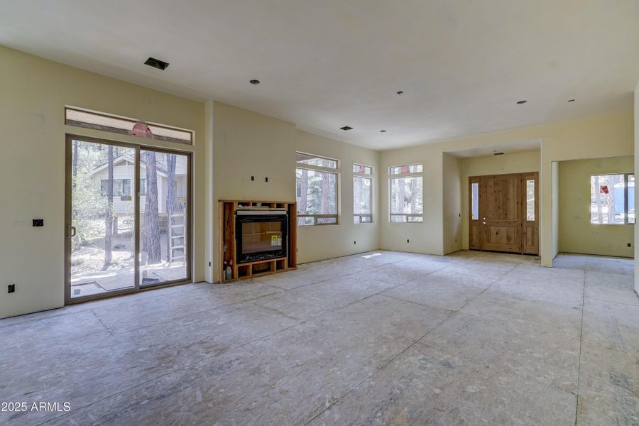 Living Room With Fireplace