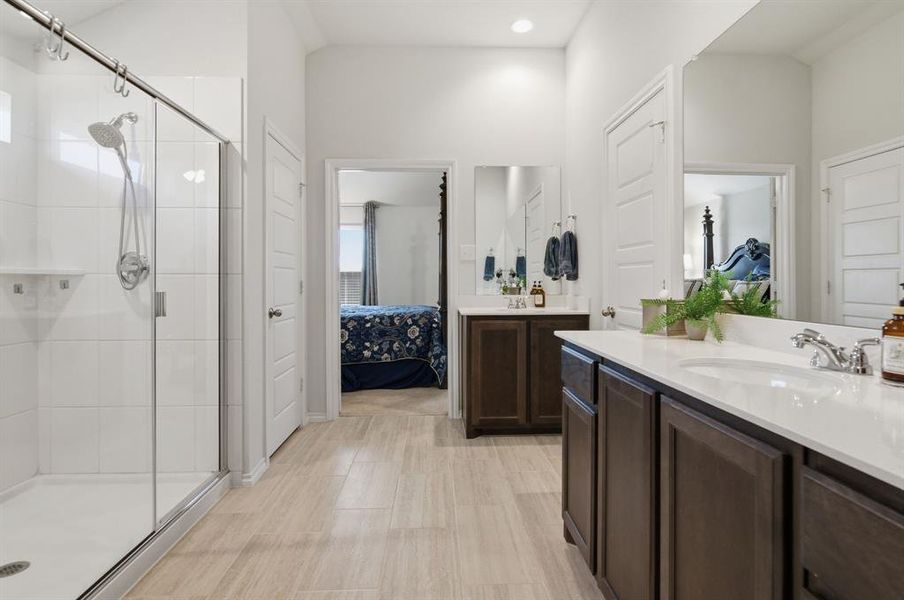 Primary bath is large and spacious