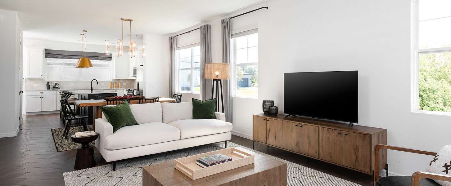 Representative furnished interior of a home built from the Walden II by Ashton Woods in Northlake Townhomes, Winter Garden (Image 3).