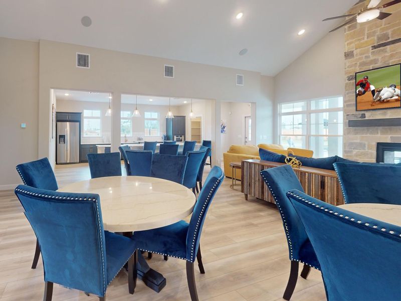 Relax or socialize in the inviting community room at the Winfrey Estates clubhouse, designed for gatherings, events, and enjoying time with neighbors. Relax or socialize in the inviting community room at the Winfrey Estates clubhouse, designed for gatherings, events, and enjoying time with neighbors.