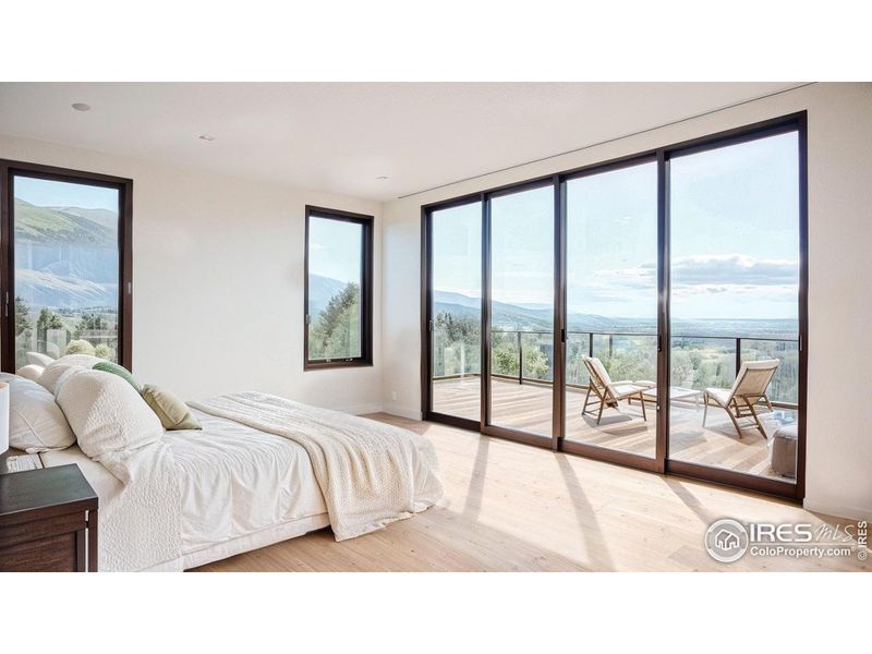 Primary suite. Offering breathtaking views and private 600-sqft deck