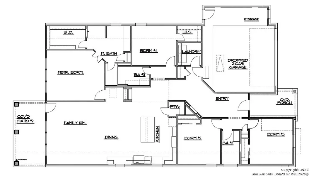 2D floor plan layout of this home in Meyer Ranch, New Braunfels, TX (Image 4). 2D floor plan layout of this home in Meyer Ranch, New Braunfels, TX (Image 4).