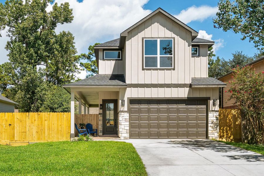 Front exterior of a new home in , Tomball, TX, highlighting curb appeal (Image 2).