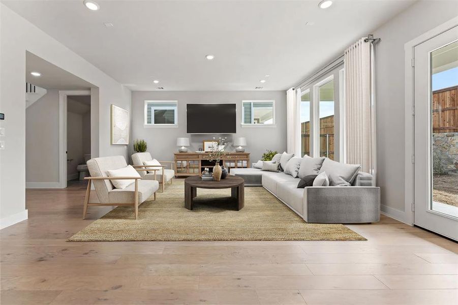 Furnished interior view inside a new home in North Square at Uptown, Celina (Image 9).
