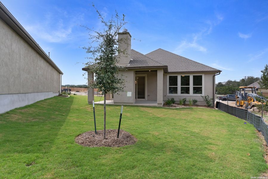 Exterior details and patio area of a home in Willis Ranch, San Antonio (Image 23).
