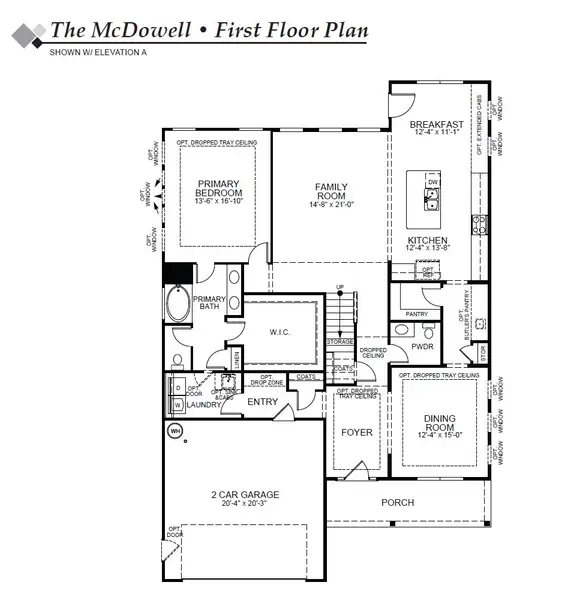 2D floor plan layout for the McDowell by Eastwood Homes in Arbordale Reserve, Elgin, SC (Image 3). 2D floor plan layout for the McDowell by Eastwood Homes in Arbordale Reserve, Elgin, SC (Image 3).