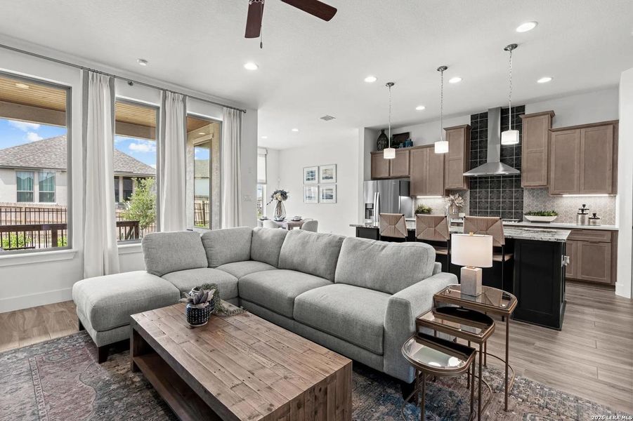Furnished interior view inside a new home in Ventana - 60', Bulverde (Image 18).