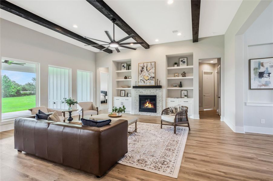 This inviting living room features an open layout perfect for entertaining.