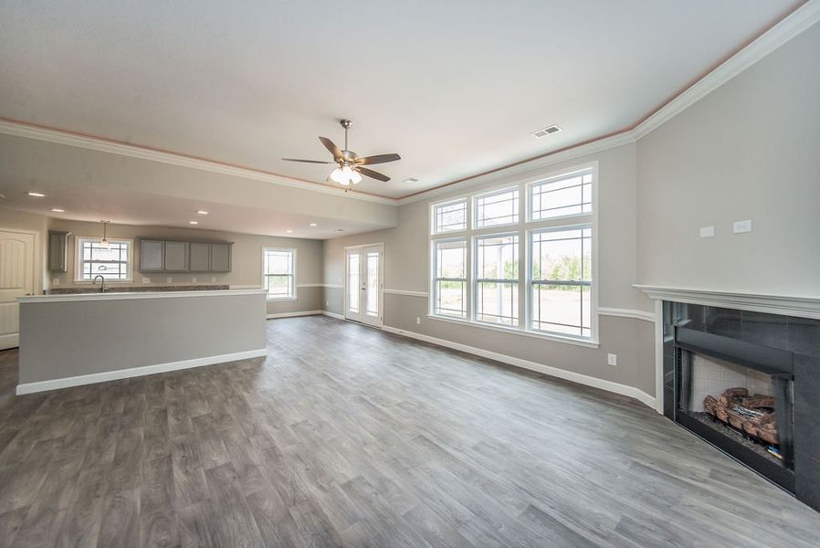 Representative unfurnished interior of a home built from the Beaumont by Enchanted Homes in Guadalupe Heights, Seguin (Image 43).