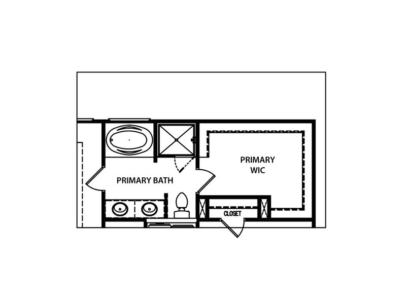 2D floor plan layout for the The Preston by My Home Communities in Robins Estates, Warner Robins, GA (Image 5).
