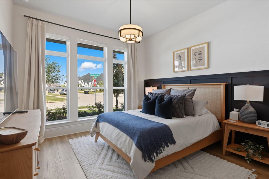 Secondary bedroom in the front of the home. Secondary bedroom in the front of the home.