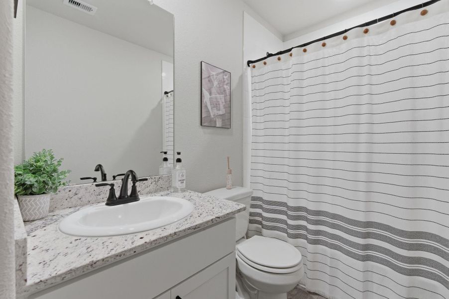 Full bath on the 2nd floor