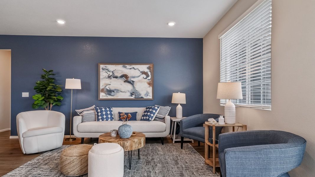Furnished interior view inside a new home in Thompson River Ranch, Johnstown (Image 15).
