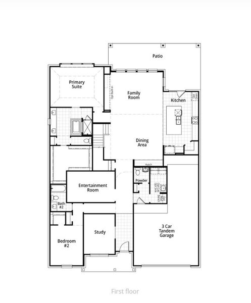 2D floor plan layout for the Foxleigh Plan by Highland Homes in Goodland: 60ft. lots, Midlothian, TX (Image 5). 2D floor plan layout for the Foxleigh Plan by Highland Homes in Goodland: 60ft. lots, Midlothian, TX (Image 5).