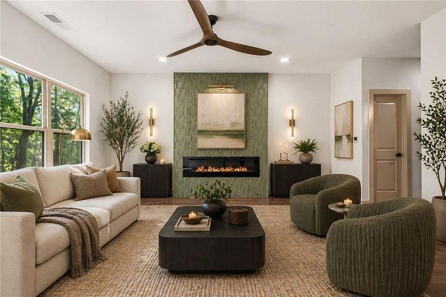 Furnished interior view inside a new home in , Conyers (Image 13).