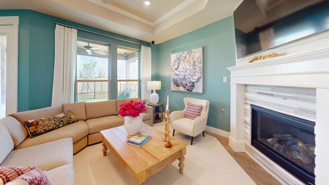 Representative furnished interior of a home built from the Salerno by Ladera Texas in Ladera Little Elm, Little Elm (Image 7). Representative furnished interior of a home built from the Salerno by Ladera Texas in Ladera Little Elm, Little Elm (Image 7).