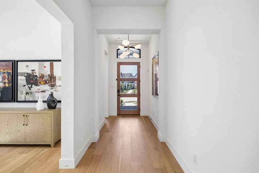 View towards the door. Kwikset keyless entry lock with Z wave technology for smartphone operation. View towards the door. Kwikset keyless entry lock with Z wave technology for smartphone operation.