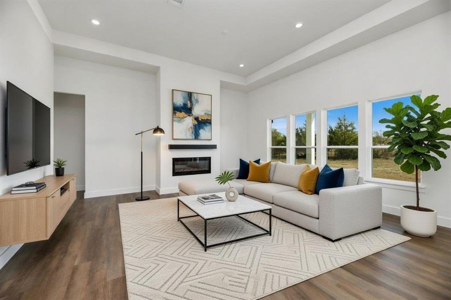 AI staged living area