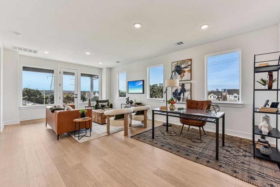 Furnished interior view inside a new home in Foxfield, Austin (Image 2).