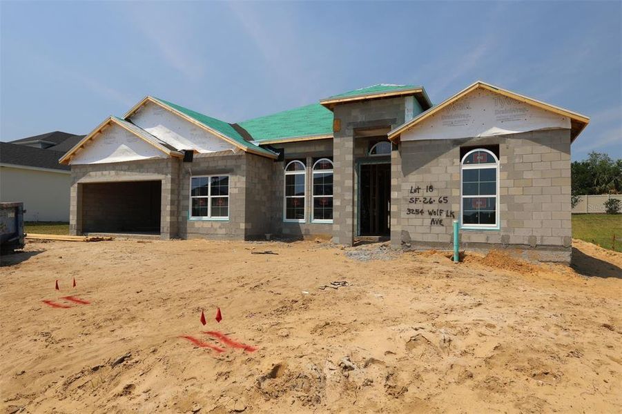 In-progress construction of a new home in Wolf Lake Ranch, Apopka, FL (Image 10).