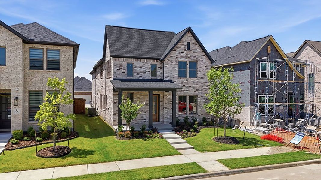 Front exterior of a new home in Light Farms Brenham - 40' Lots, Celina, TX, highlighting curb appeal (Image 24).