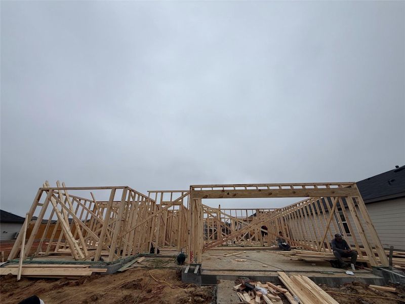 In-progress construction of a new home in Lexington Heights 50', Willis, TX (Image 5).