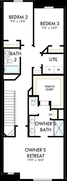 2D floor plan layout of this home in The Townes at Cadia Village, Matthews, NC (Image 3). 2D floor plan layout of this home in The Townes at Cadia Village, Matthews, NC (Image 3).