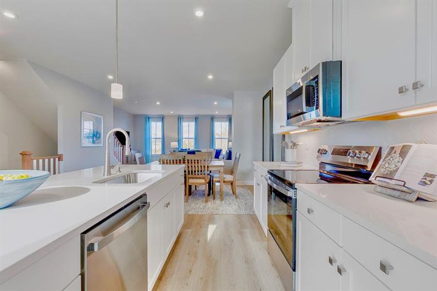 Representative furnished interior of a home built from the Mayer by Ryan Homes in Stowe Branch Townhomes, Charlotte (Image 8).