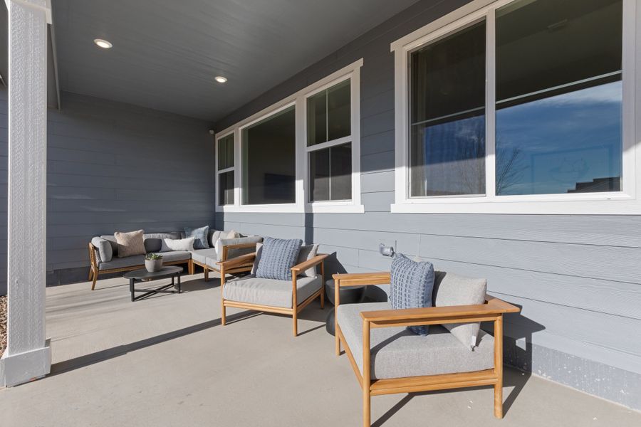 Representative exterior details of a home built from the 4901 by Risewell Homes in The Aurora Highlands, Aurora (Image 4).