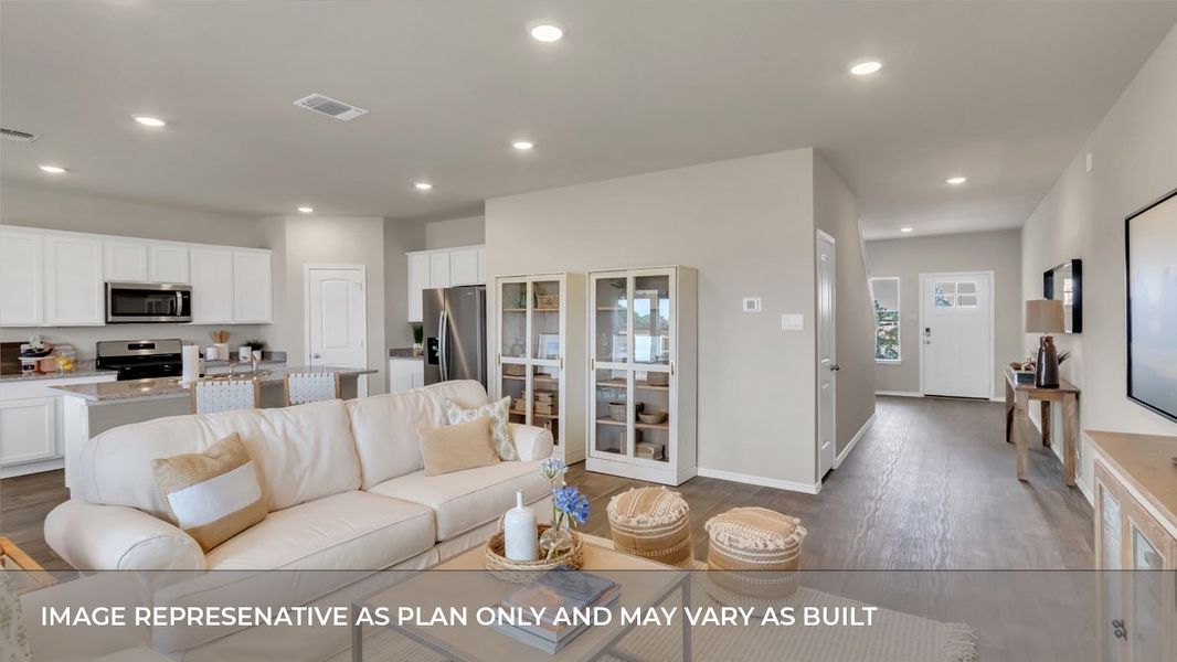 Furnished interior view inside a new home in Trails at Wildhorse, Austin (Image 9).